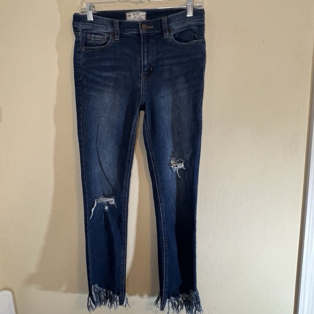 Free People Women’s Dark Distressed Jeans: Type 61502-16515125